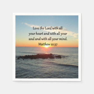 PEACEFUL MATTHEW 22:37 SUNRISE SCRIPTURE DESIGN PAPPERSSERVETT