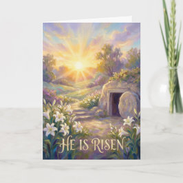 Peaceful Morning at the Empty Tomb Easter Card Kort
