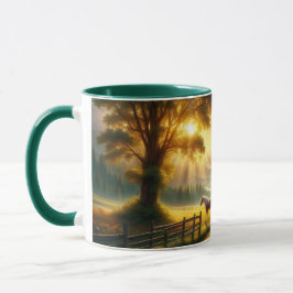 Peaceful Morning Custom Horse Mug Mugg