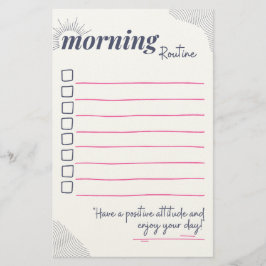 Peaceful Morning Routine Checklist Art Brevpapper