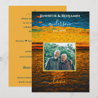 Peaceful Ocean Wedding Vow Renewal  Inbjudningar