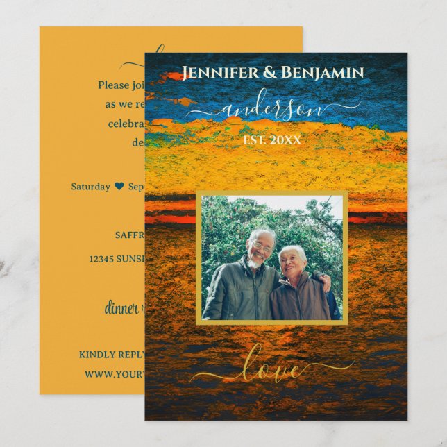 Peaceful Ocean Wedding Vow Renewal  Inbjudningar (Fram/baksida)