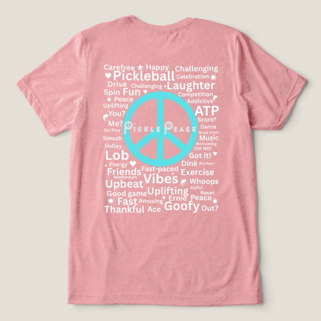 peaceful pickle words t shirt (Design Baksida)