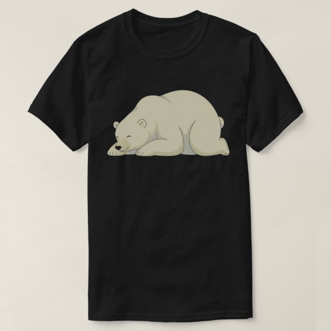 Peaceful Sleeping Bear Illustration – Calm Everyda T Shirt (Design framsida)