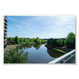 Peaceful Waterside at Wakefield Waterfront Fototryck