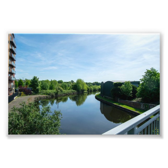 Peaceful Waterside at Wakefield Waterfront Fototryck (Framsidan)
