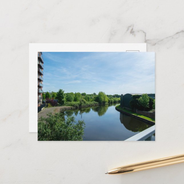 Peaceful Waterside at Wakefield Waterfront Vykort (Fram/Back In Situ)