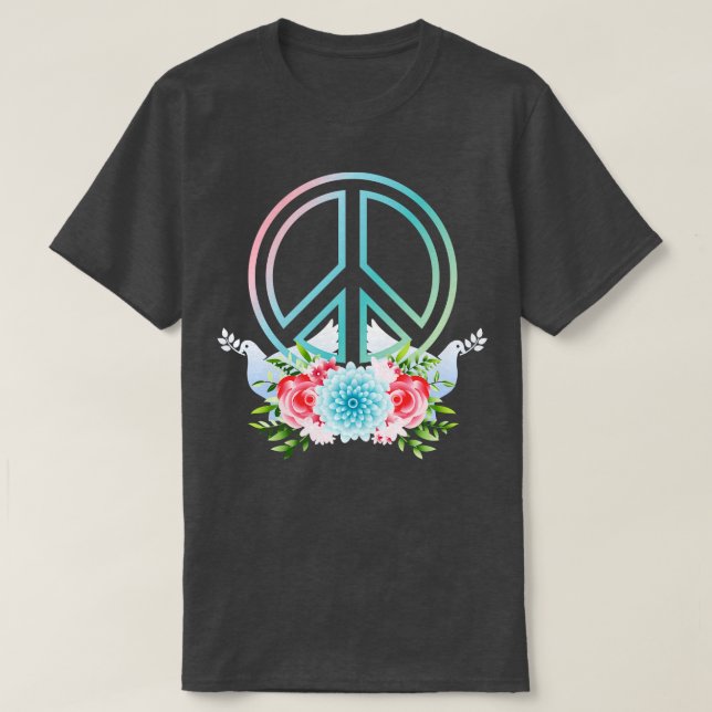 Peacekolorös Krig T Shirt (Design framsida)