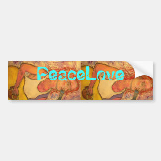 PeaceLove akustisk flicka Bildekal