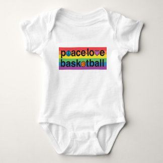PeaceLoveBasketball PRIDE Baby Bodydress (vit) T Shirt