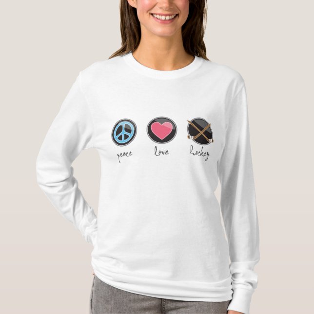 Peacelovehockey Tee Shirt (Framsida)