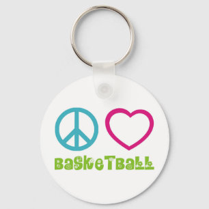 PEACELOVEsymbols-basketball. Nyckelring