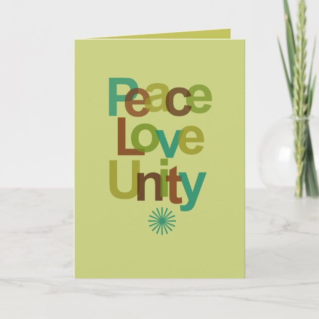 PeaceLoveUnity Helgkort (Framsida)
