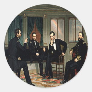 Peacemakers Painting of 1868 Runt Klistermärke