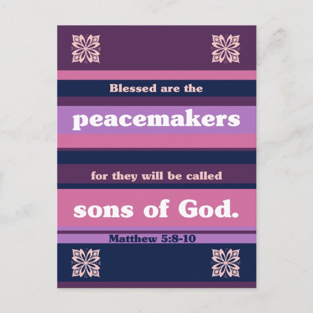 Peacemakers välsignelse vykort (Framsida)