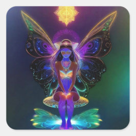 Peacepixy-Affärskort Fyrkantigt Klistermärke