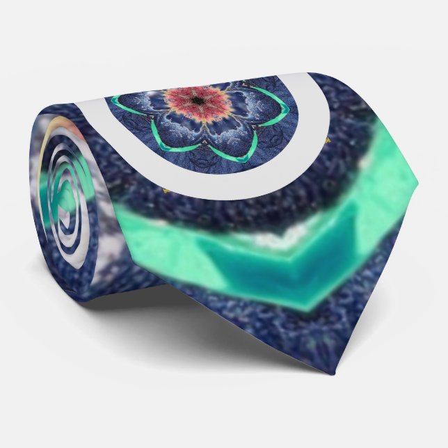 Peacepixy's Kaleidoscope Öga Tie Dye Flower Tie Slips (Rullad)