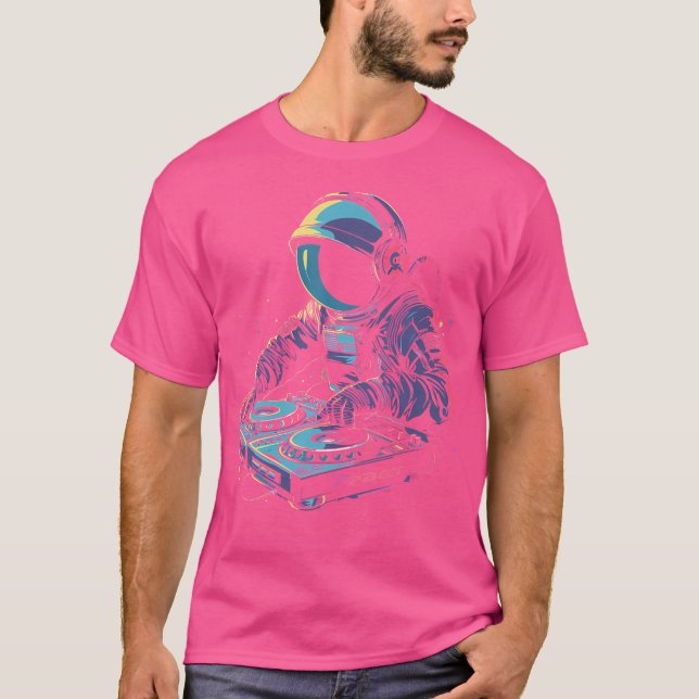 Peacer Astronaut Dj Hip hop T Shirt (Framsida)