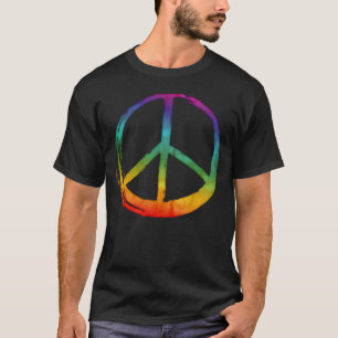 Peacesymbol - 60s Psykedelic Hippie Tie-Dye T Shirt