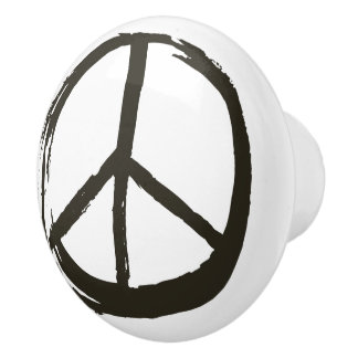 Peacesymbolens skylt Hippie Kärlek Artistic Brushe Knopp