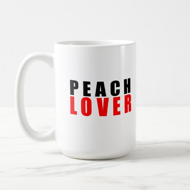 Peach älskare kaffemugg (Vänster)