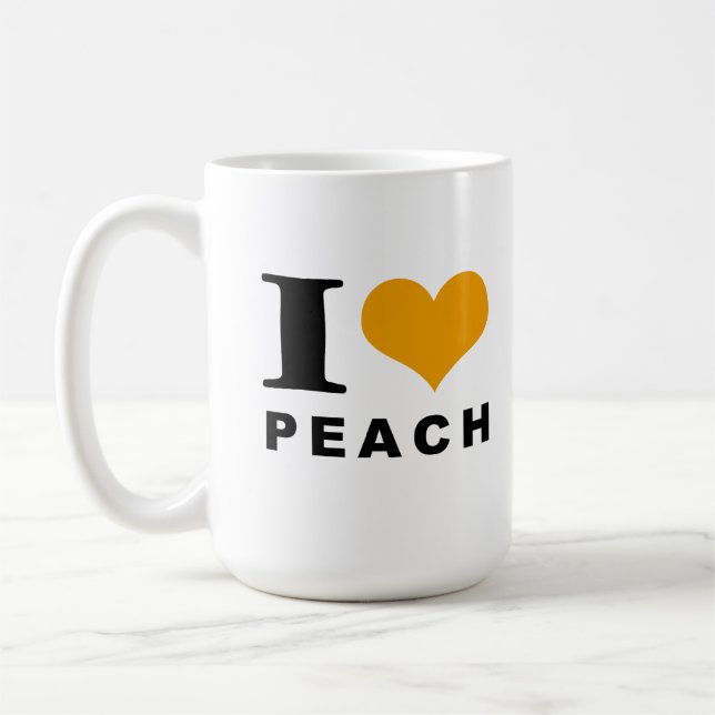 Peach älskare kaffemugg (Vänster)
