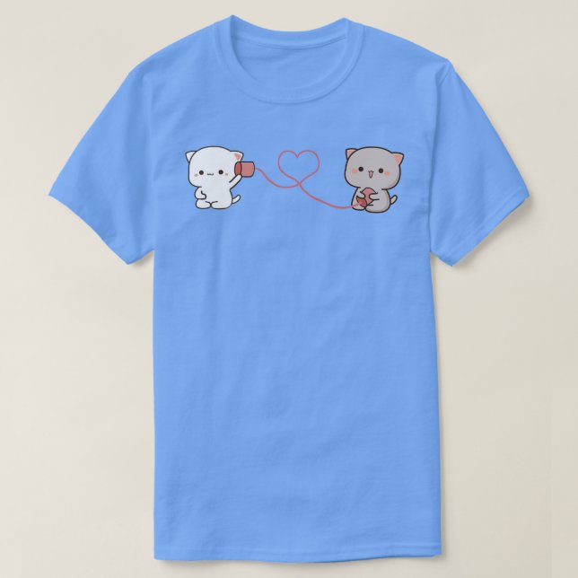 peach and goma mochi cat 1  t shirt (Design framsida)