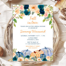 Peach and Navy Blue Pumpkins Möhippa