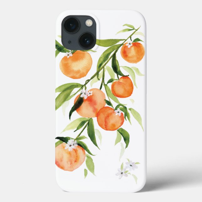 Peach apricot sommarfrukt iphone case (Baksida)