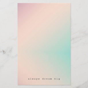 Peach Aqua Tie Dye inspirationdrömcitat Brevpapper