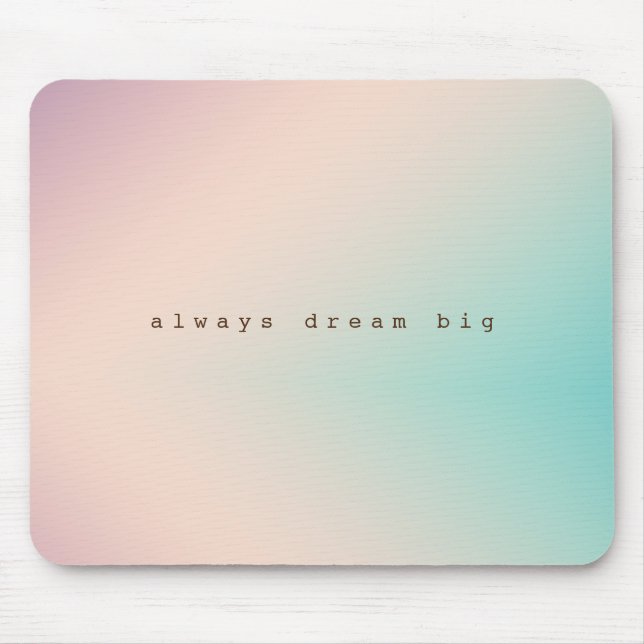 Peach Aqua Tie Dye Ombre-inspirationdrömcitat Musmatta (Framsidan)