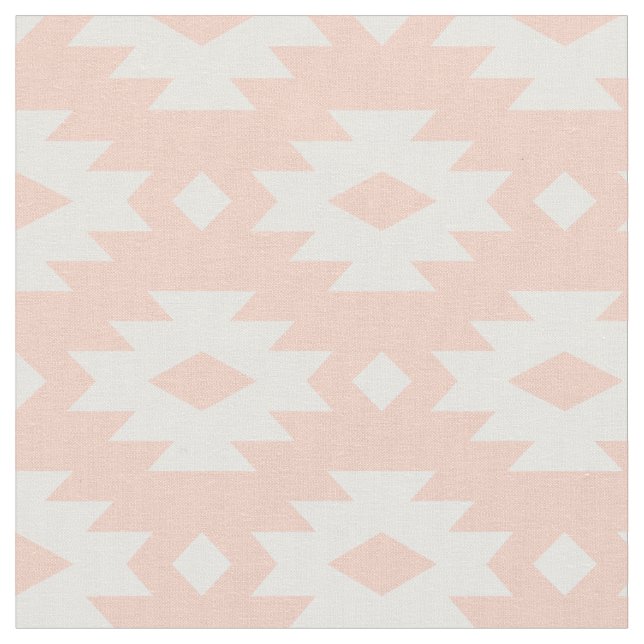Peach Aztec Tyg (Närbild)