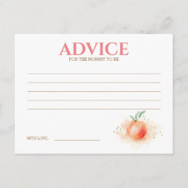 Peach Baby Shower Adapter Vykort