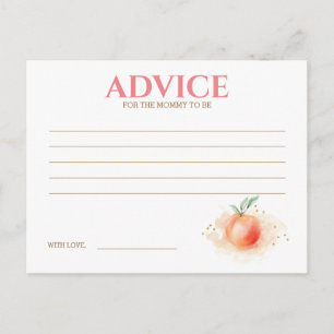 Peach Baby Shower Adapter Vykort