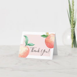Peach Baby Shower eller Birthday Tackkort