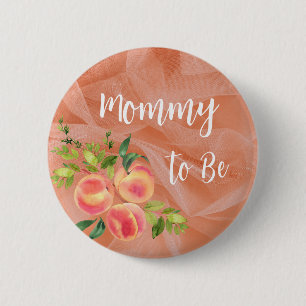Peach Baby Shower Stift - Anpassningsbar babydusch Knapp