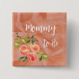 Peach Baby Shower Stift - Anpassningsbar babydusch Knapp
