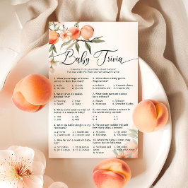 Peach babydusch baby trivia-spel