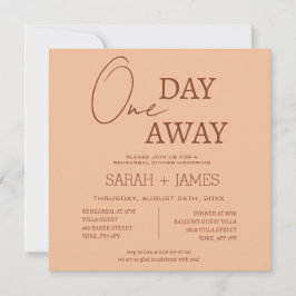Peach Beige Modern en dag för repetitionsmiddag Inbjudningar