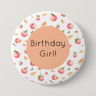 Peach Birthday Knapp