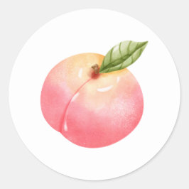 Peach Birthday Runt Klistermärke