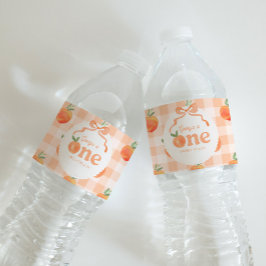 Peach Birthday Vattenflaska Labels Vattenflaskor Etikett