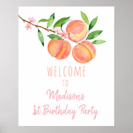 Peach Blommar 1 Sweet Peach Birthday Välkommen Poster