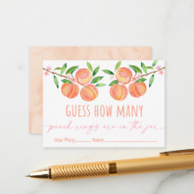 Peach Blommar Birday gissar hur många spel