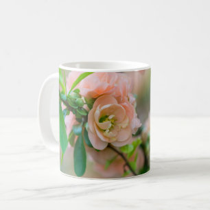 Peach Blommar Quince Kaffemugg