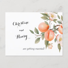 Peach-Blommarna Spara datum Vykort