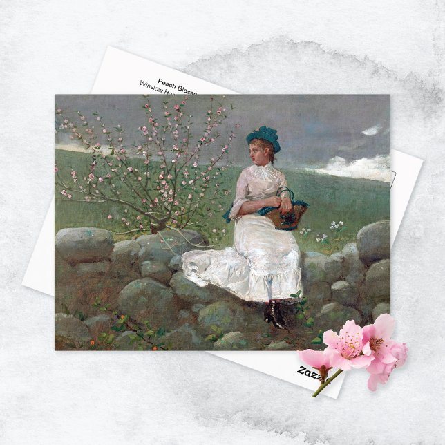 Peach Blommars Vår Winslow Homer Vykort (Skapare uppladdad)