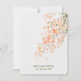 Peach Blommars Vow Renewal Inbjudningar
