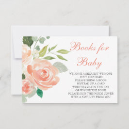 Peach Blommigt Diaper Bokar för Baby Card OSA Kort
