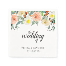 Peach Blommigt Elegant bröllop